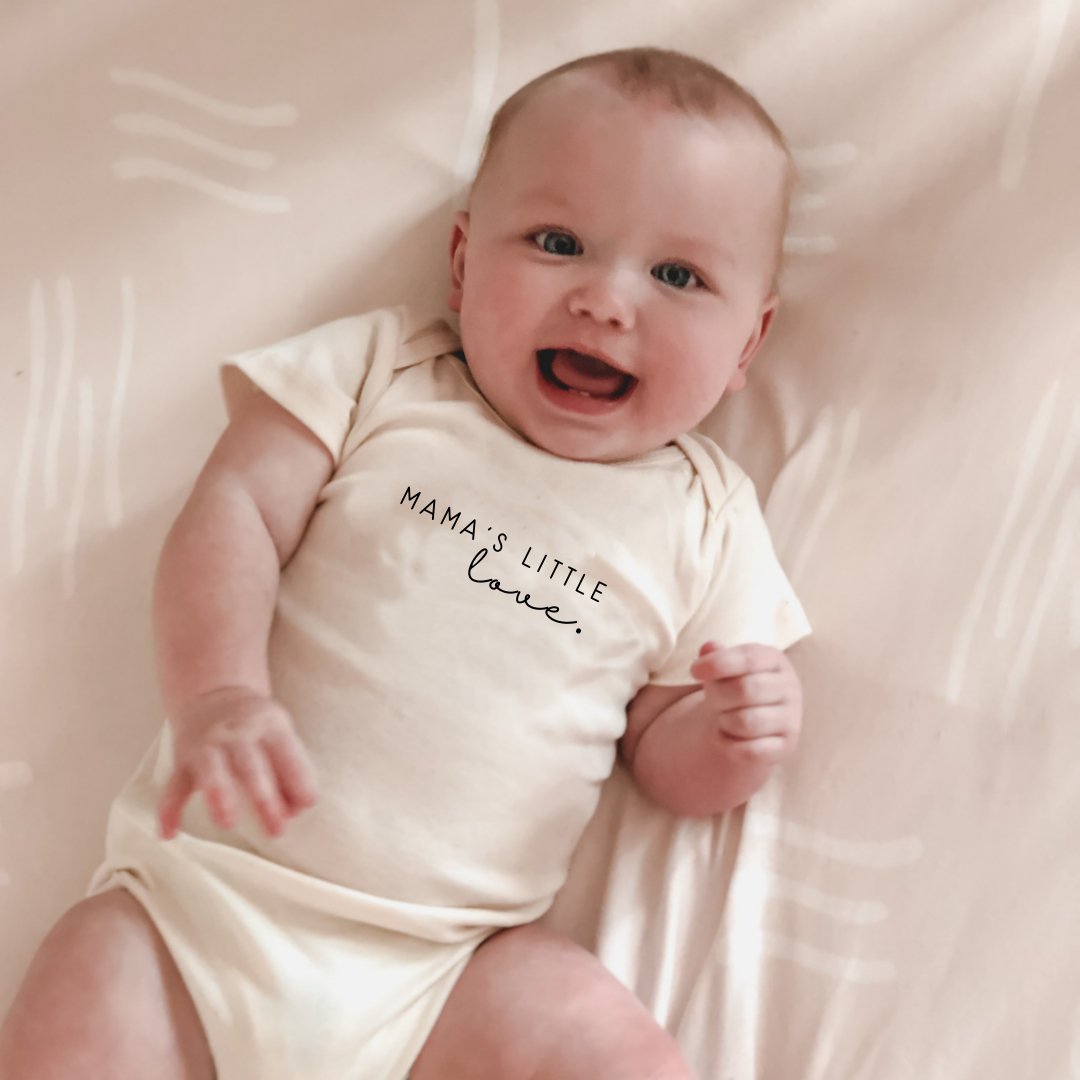Mama's Little Love Organic Cotton Baby Bodysuit Short Sleeve - HoneyBug 