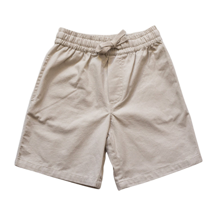 Pull On Straight Shorts | Ecru - HoneyBug 