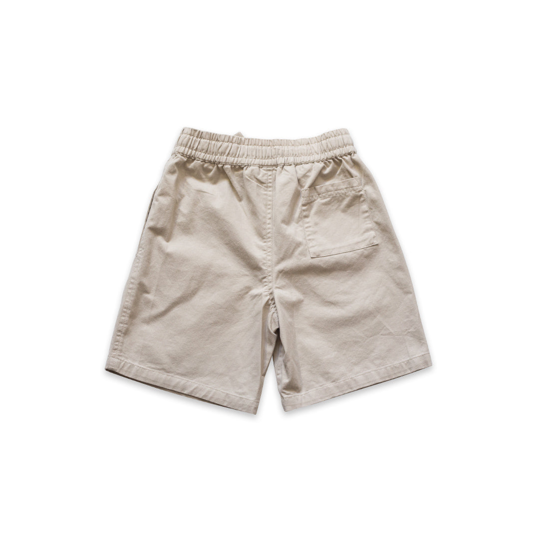Pull On Straight Shorts | Ecru - HoneyBug 