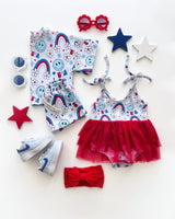 Shorts Set | Little Miss USA - HoneyBug 