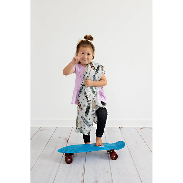 Skater Kid Muslin Blanket - HoneyBug 