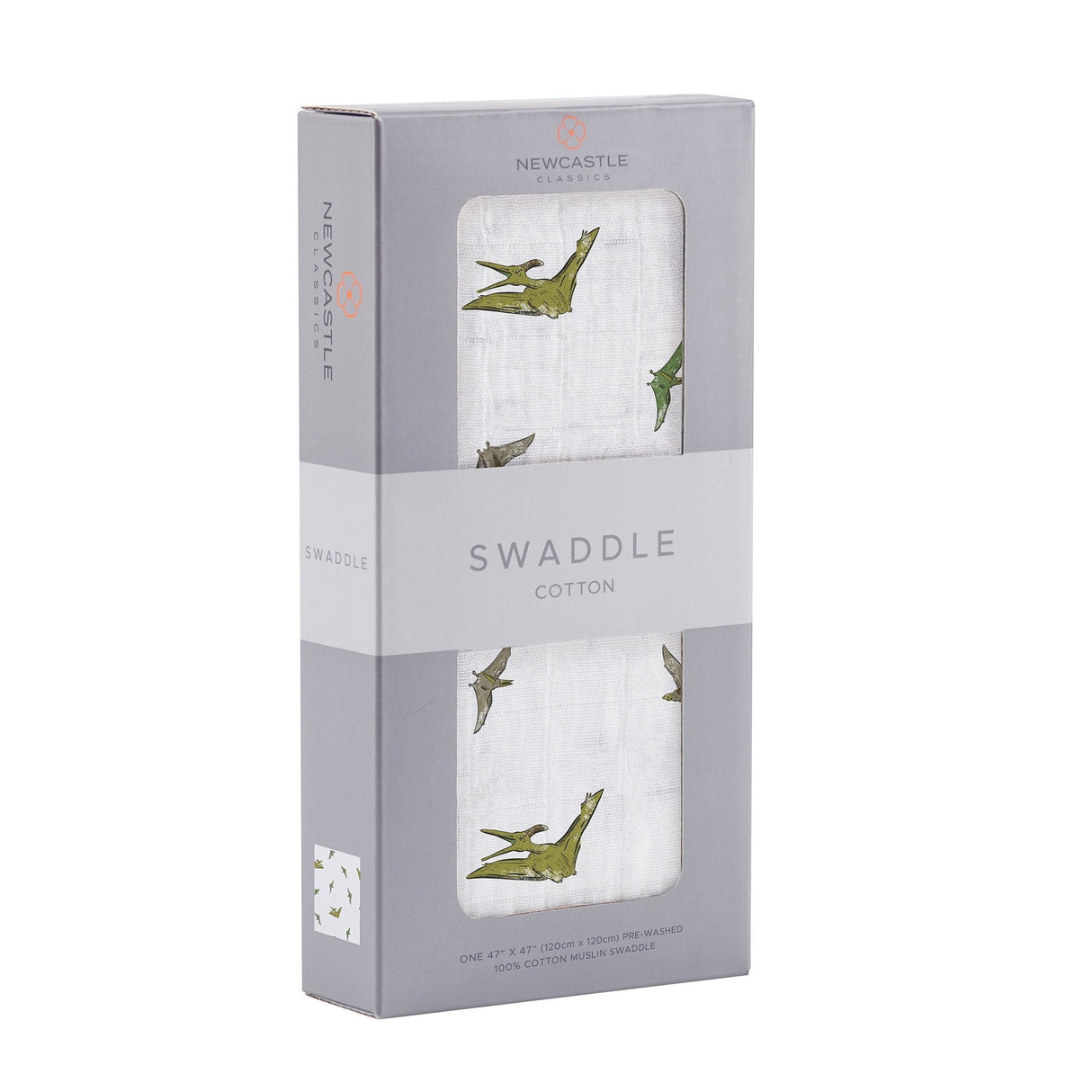 Pteranodon Cotton Muslin Swaddle - HoneyBug 