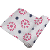 Primrose Indigo Cotton Muslin Swaddle - HoneyBug 