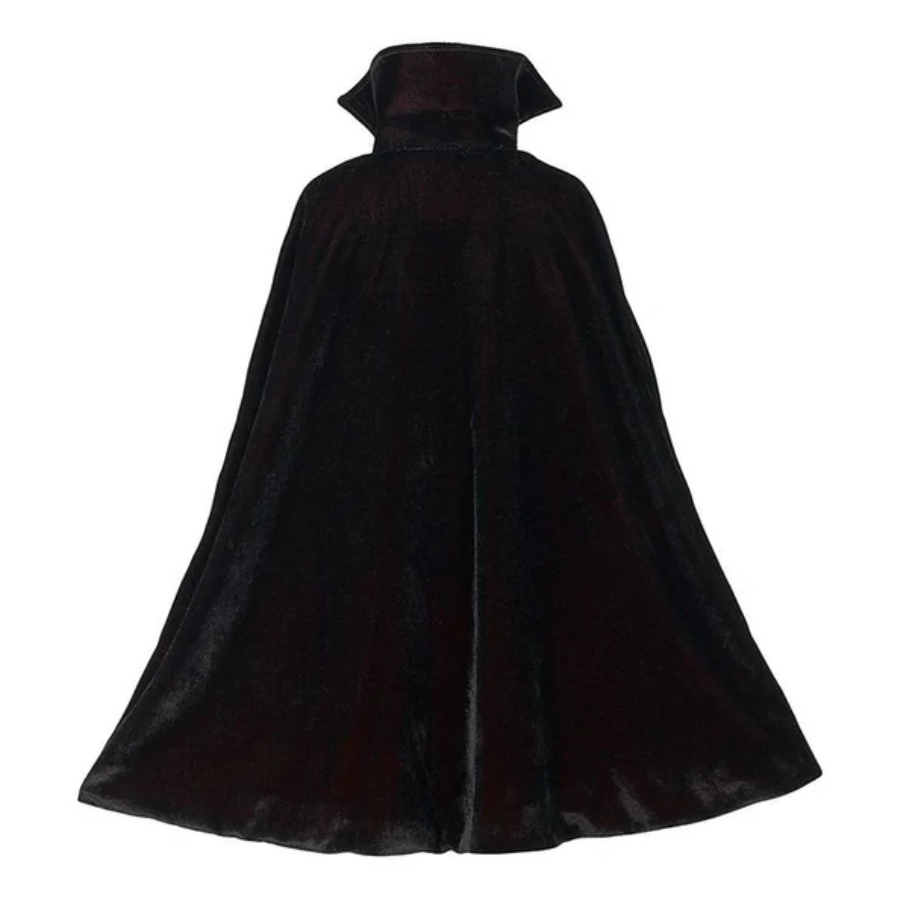 Dracula Cape + Teeth Costume Set for Children – Includes Accessories for Role-Play & Entertainment-sz 4-8 yrs