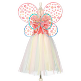 Flora Dress and Wings Set (Green) - Role-Play for Children (3 sizes)