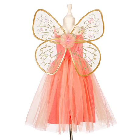Joanna Fairy Costume–Dress and Wings Set (orange)-Role-Play for Children(3 sizes)