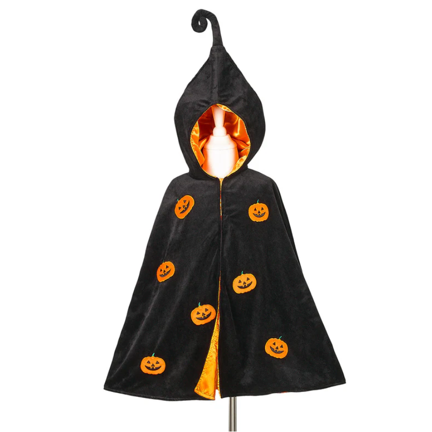 Pumpkin Costume Cape for Kids - Carnival & Festive Use - sz 4-8 yrs
