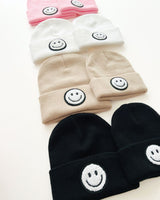 Smiley Beanie | Beige - HoneyBug 