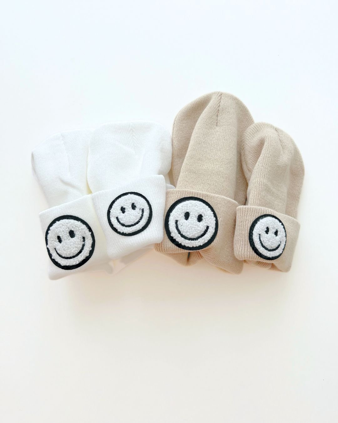 Smiley Beanie | Beige - HoneyBug 