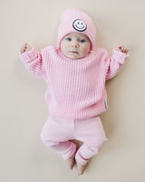 Smiley Beanie | Pink - HoneyBug 