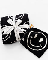 Smiley Plush Lovey | Black - HoneyBug 