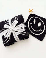 Smiley Plush Lovey | Black - HoneyBug 