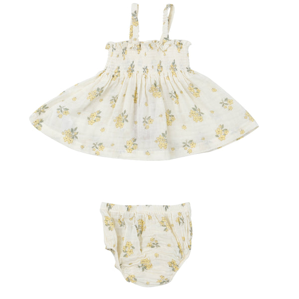 Smocked Top  & Bloomer - Buttercup Bouquets - HoneyBug 