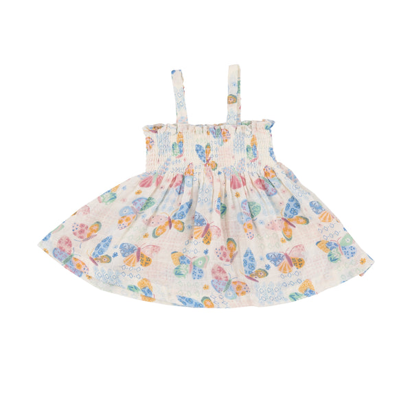 Smocked Top  & Bloomer - Butterfly Patch - HoneyBug 