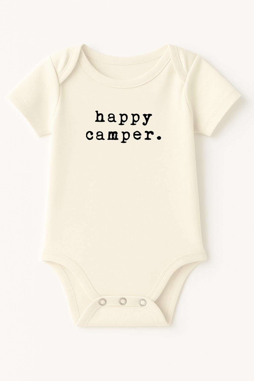 Happy Camper Organic Cotton Baby Bodysuit Short Sleeve - HoneyBug 