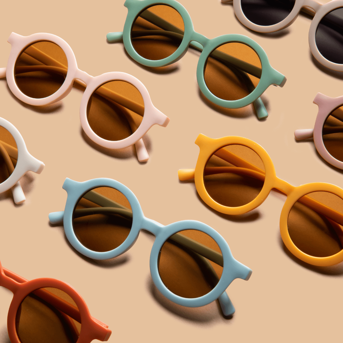 Recycled Plastic Sunglasses - Buttercream - HoneyBug 
