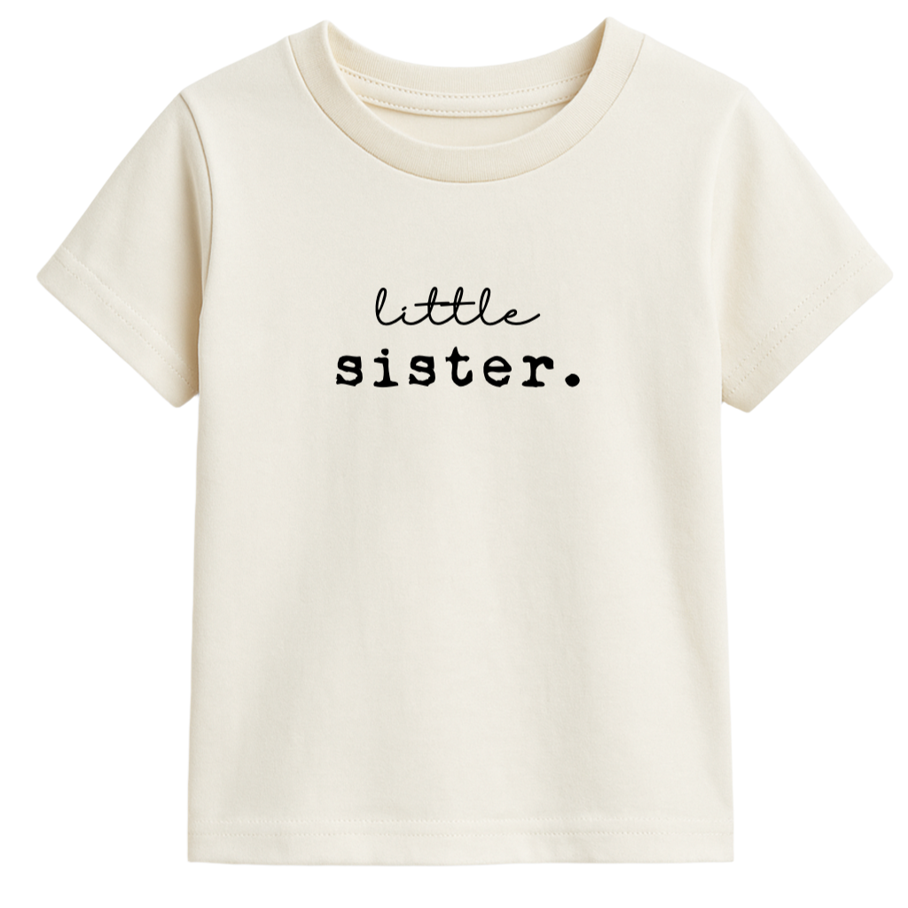 Little Sister Organic Cotton Kids T-Shirt Short Sleeve - HoneyBug 