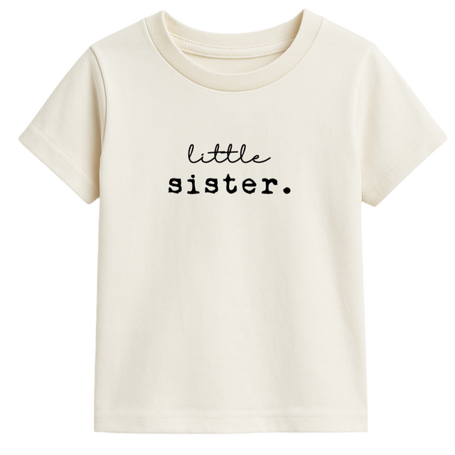 Little Sister Organic Cotton Kids T-Shirt Short Sleeve - HoneyBug 