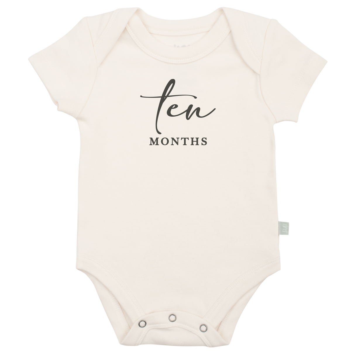 graphic bodysuit | ten months milestone charcoal - HoneyBug 