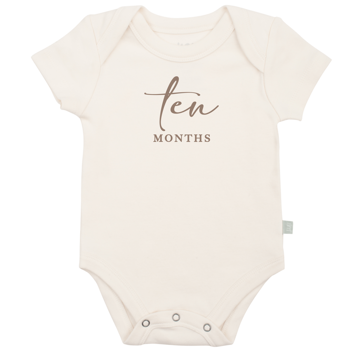 graphic bodysuit | ten months milestone taupe - HoneyBug 