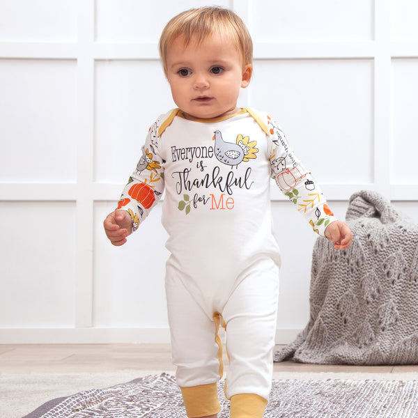 Everyone Is Thankful For Me Bamboo Romper - HoneyBug 