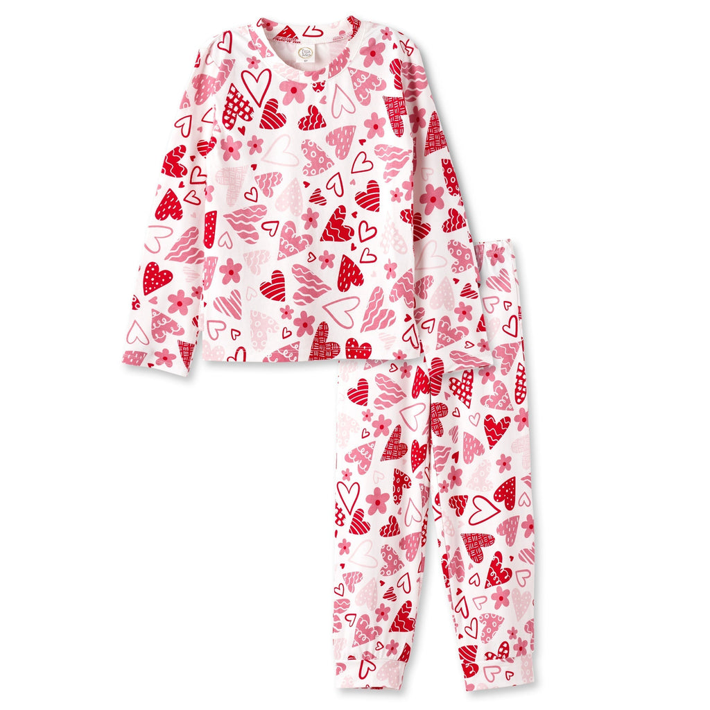 Hearts Girl's Pajama Set - HoneyBug 