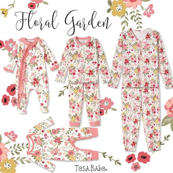 Floral Garden Girl's Pajama Set - HoneyBug 