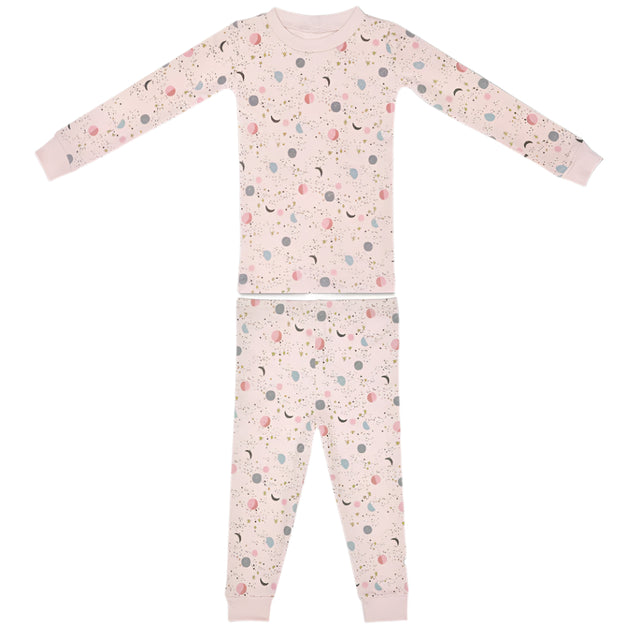 Organic Cotton Pajama - Pink Moon & Stars - HoneyBug 