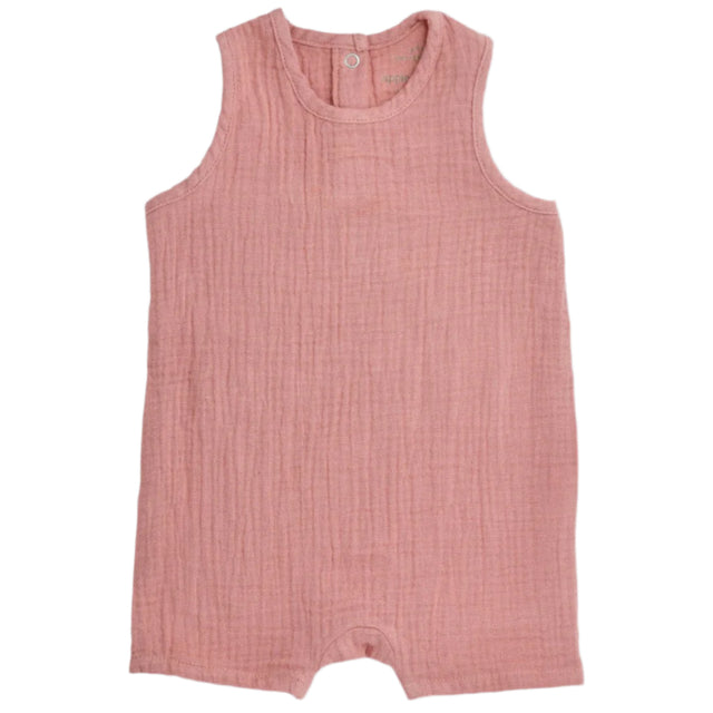Muslin Sleeveless Coverall - Terra Cotta - HoneyBug 