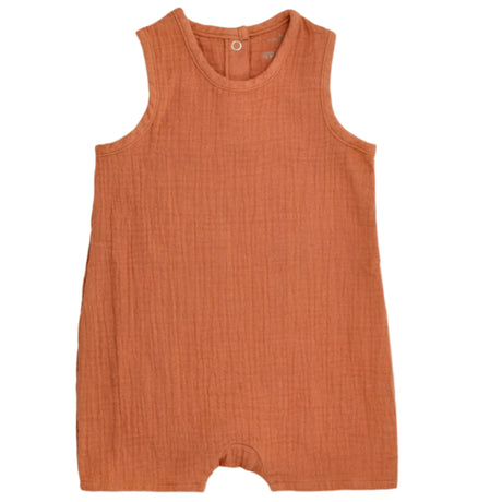 Muslin Sleeveless Coverall - Rust - HoneyBug 