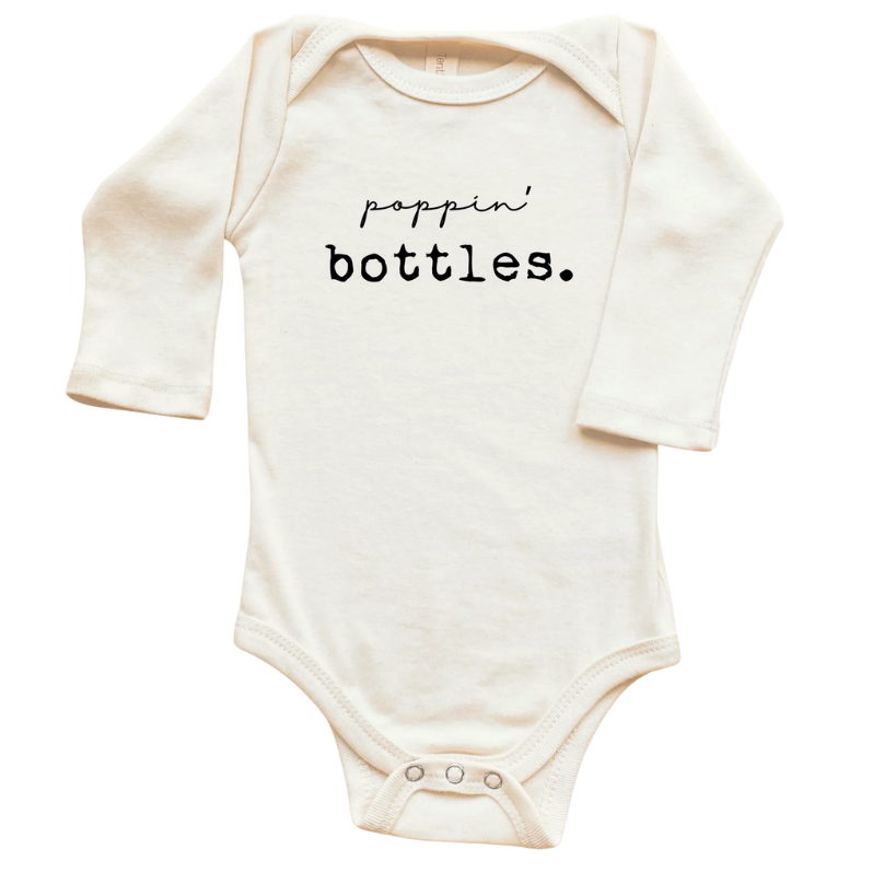 Poppin Bottles Organic Baby Bodysuit Long Sleeve