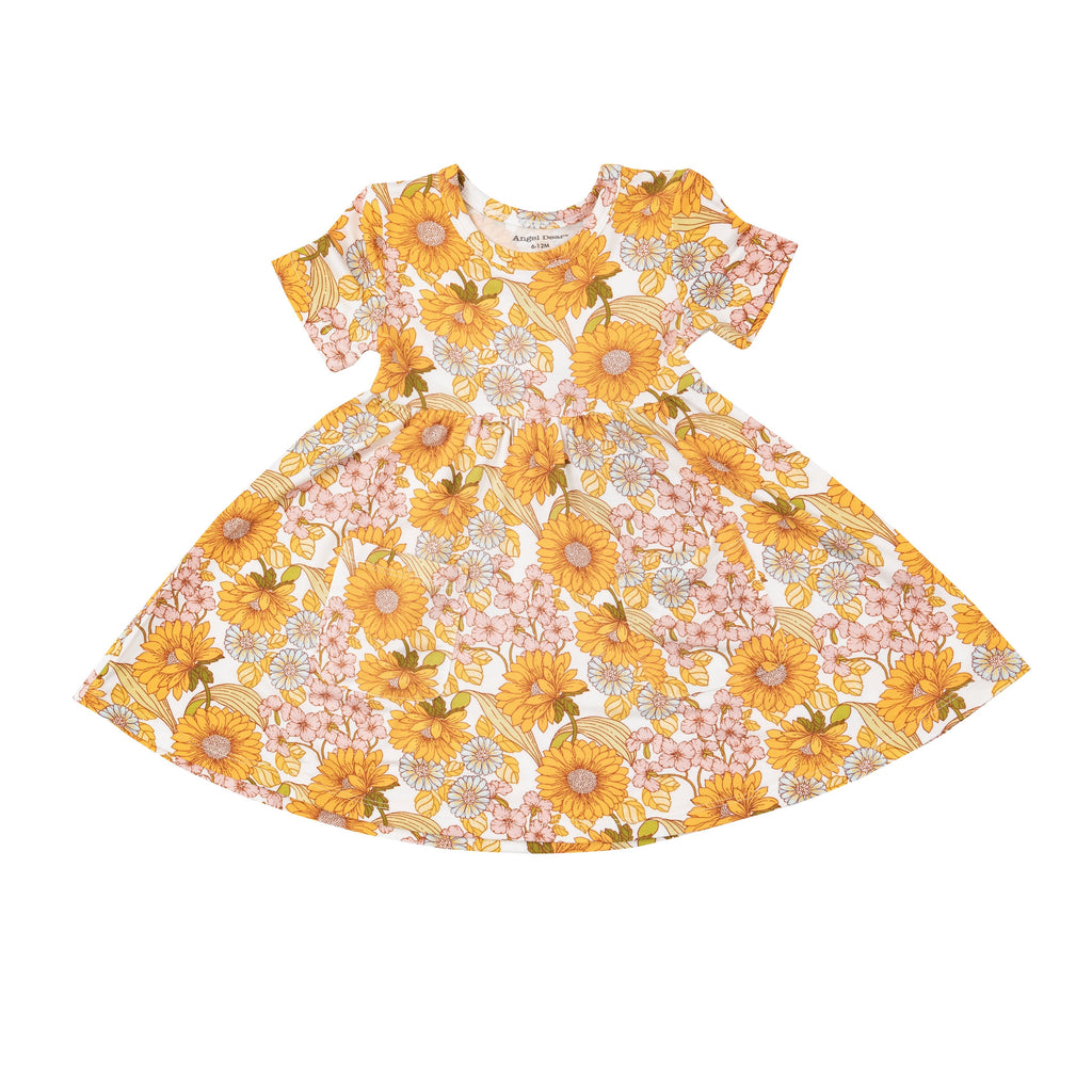 Twirly S/S Dress - Sunflower Child - HoneyBug 