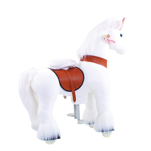 Model U Unicorn Ride-On Toy Age 3-5 White - HoneyBug 