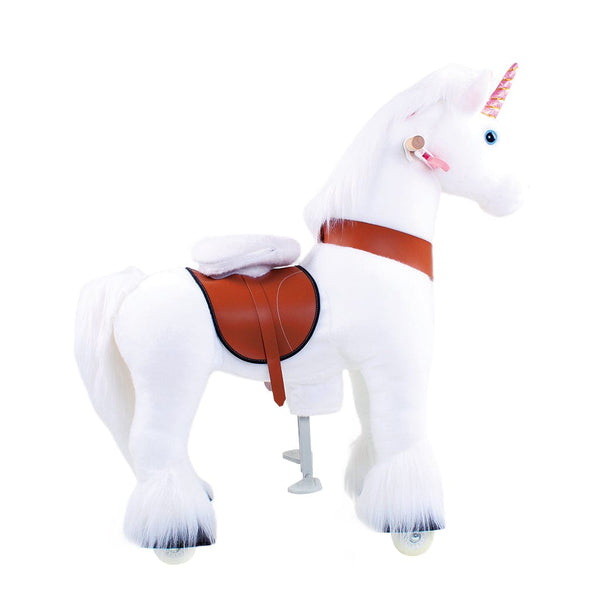Model U Unicorn Ride-On Toy Age 3-5 White - HoneyBug 