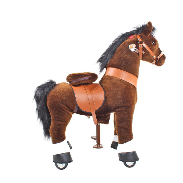 Model U Riding Horse Toy Age 4-8 Chocolate - HoneyBug 