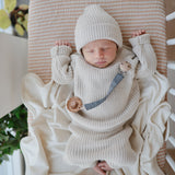 Linen Pacifier Clip 2-Pack - Blush/Cream - HoneyBug 