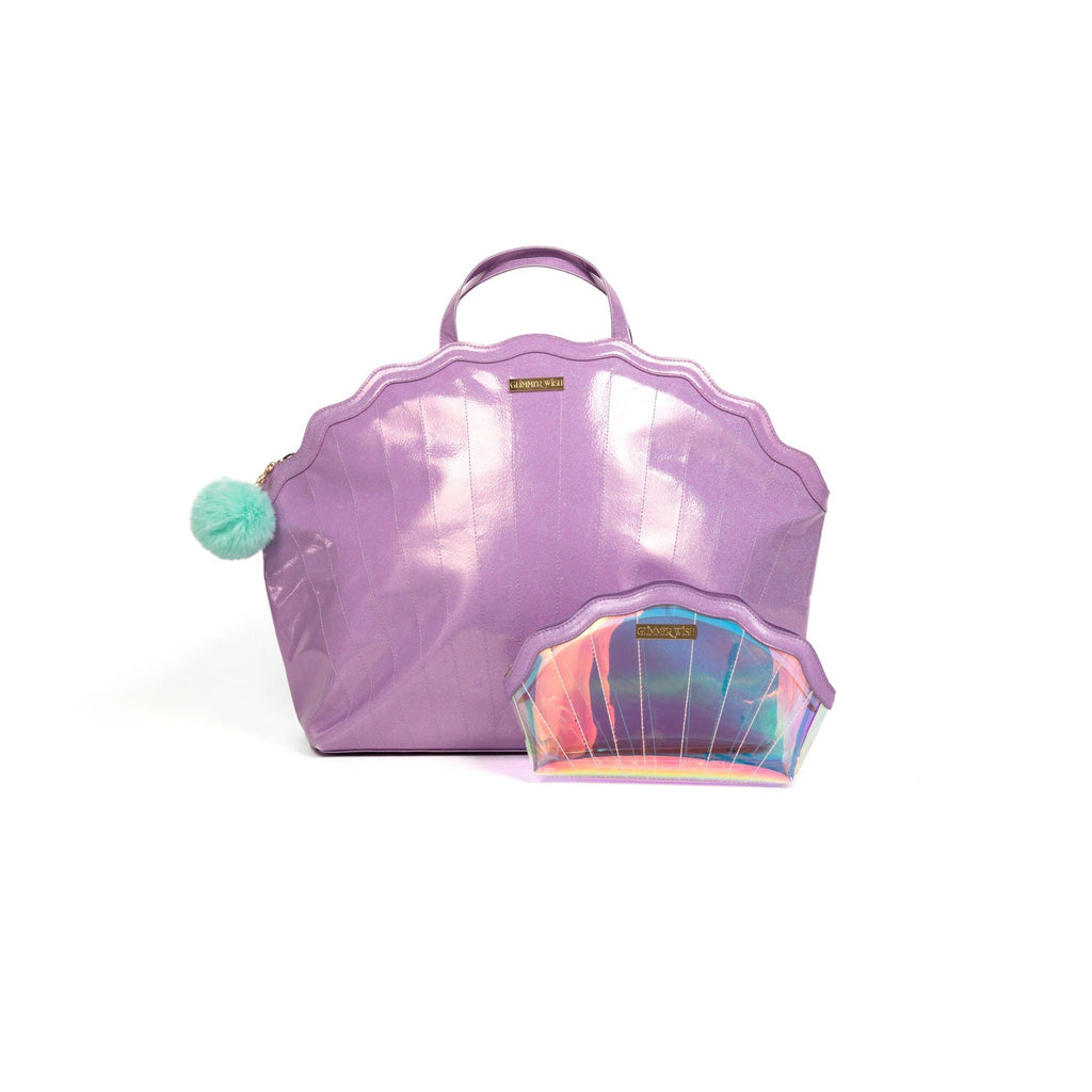 Mermaid Overnight Bag and Shell Cosmetic Bag - HoneyBug 