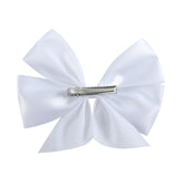 White Satin Large Bow Hair Clip