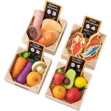 Tiny Land® Play Kitchen Accessories – Wooden Play Food for Play Kitchen: Pretend Cooking Set for Kids