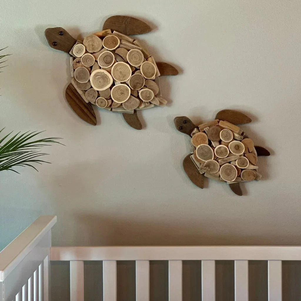 Wooden Sea Turtle Wall Art