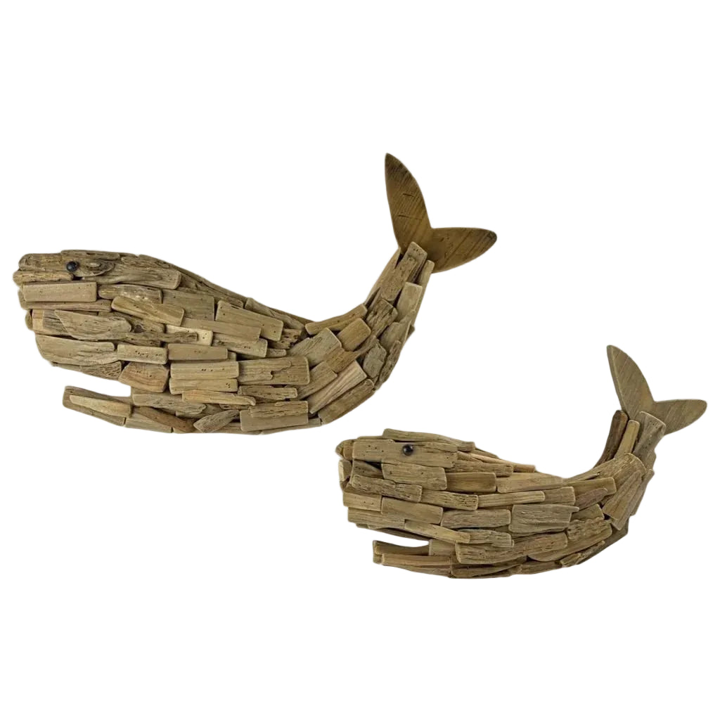 Wooden Whale Wall Art