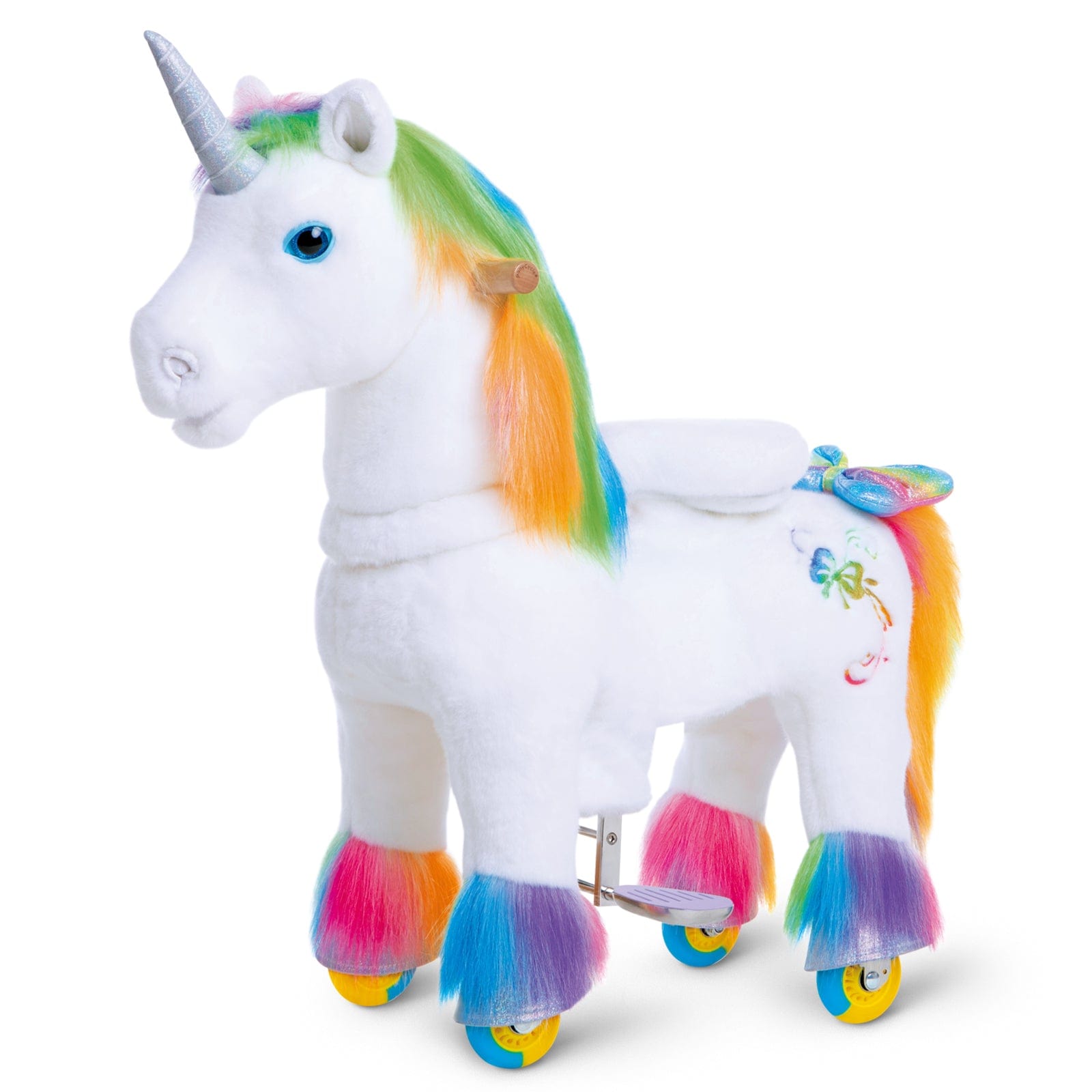 Unicorn Ride On Toy for Age 3-5 Rainbow Model X - HoneyBug 