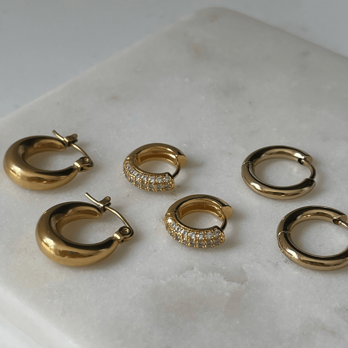 Yolanda Huggie Hoop Earring - HoneyBug 