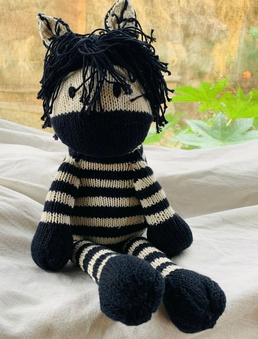 Wool Knit Buddy  | Zachary the Zebra - HoneyBug 