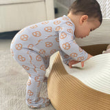Zippered Footie - Pretzel Twists - HoneyBug 