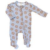 Zippered Footie - Pretzel Twists - HoneyBug 