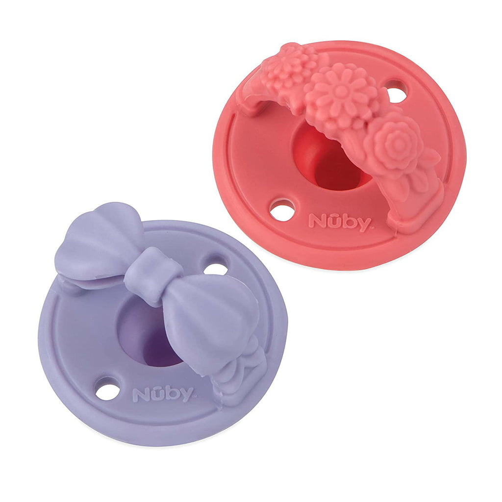Sili Soother Pacifier - Purple & Pink - HoneyBug 