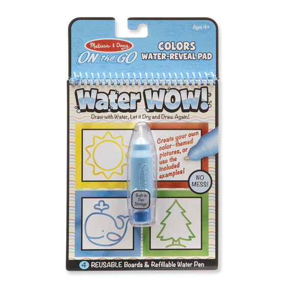 Water Wow! - Colors & Shapes Water Reveal Pad - On the Go Travel Activity - HoneyBug 