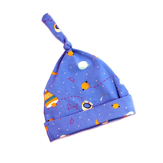 Space Dream Baby Knot Hat - Blue - HoneyBug 