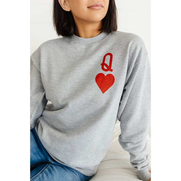 Queen of Hearts Women's Sweatshirt - HoneyBug 